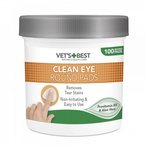 Degetare curatare ochi  pentru caini, Vet's Best, 50 buc