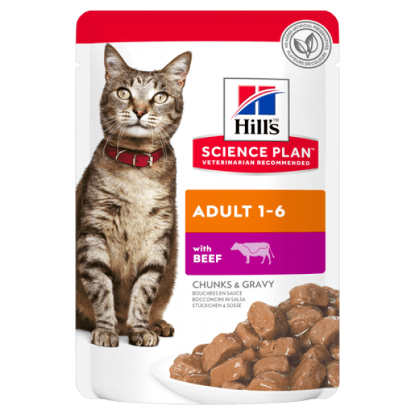 Hills SP Feline Adult Beef 85 g (plic)