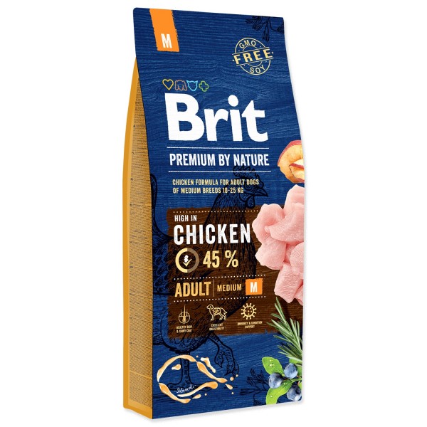 Brit Premium by Nature Adult M 15 kg + 3 kg
