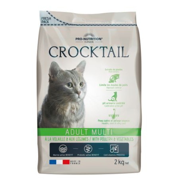 Hrana Completa Pisici Adulte Crocktail Multi Pasare Legume 2 kg