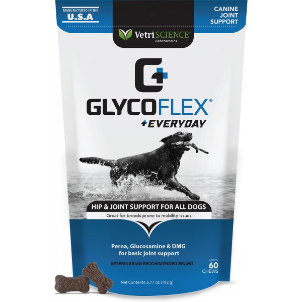 Supliment nutritiv VetriSCIENCE, Glyco Flex I, Everyday, Bite-sized Chews, 60 Tablete Gumate