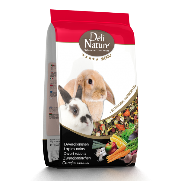 Hrana completa pentru iepuri pitici, Deli Nature Menu 5 stars, 750 gr