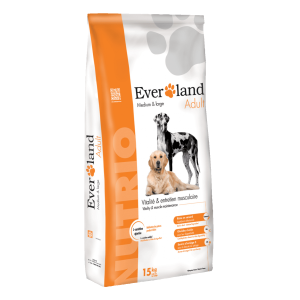 Hrana uscata pentru caini, Everland Nutrio Dog Adult, Medium-Large 15 kg