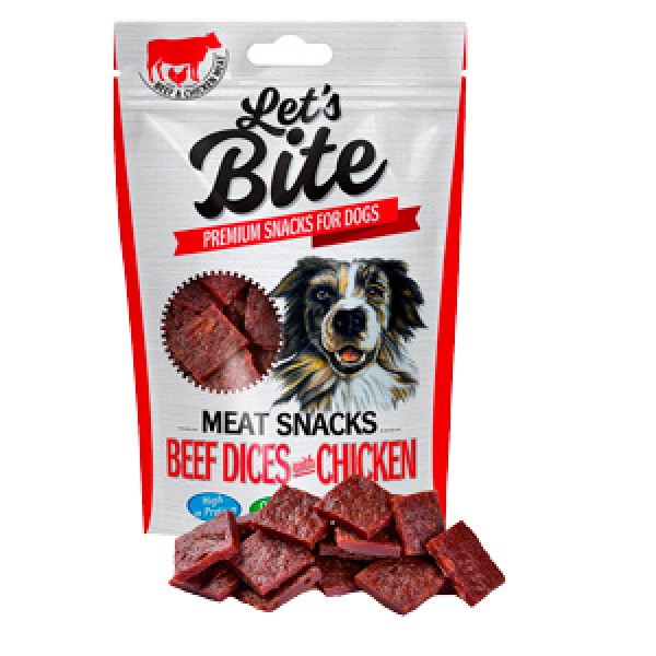 Brit Lets Bite Meat Snacks Beef Dices With Chicken 80 g